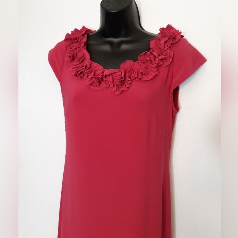 MSK pink ruffle shift dress - Picture 3 of 5
